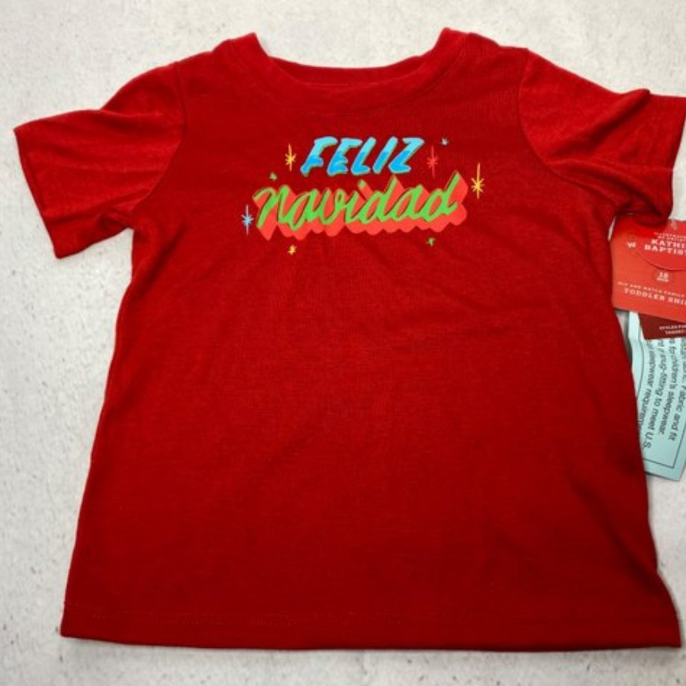 Kids Feliz Navidad Pajama T-Shirt Wondershop Red Target Family Pajama Top Size